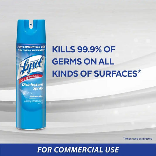 Lysol Professional Disinfectant Spray, Spring Waterfall, 19 Ounce (Pack of 12)