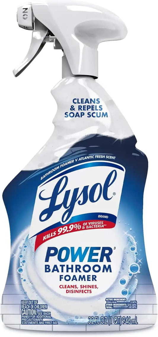 Lysol Power Foaming Bathroom Cleaner & Disinfectant Spray, 32 oz