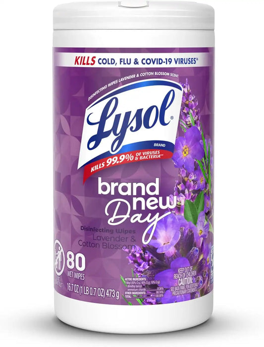 Lysol Disinfecting Wipes, Multi-Surface Cleaner, Lavender, 80 ct.