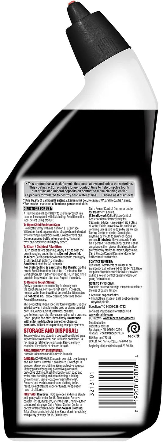 Lysol Lime & Rust Remover Toilet Bowl Cleaner, 48oz (2X24oz), 10X Cleaning Power